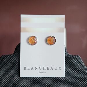 Round Druzy Earrings